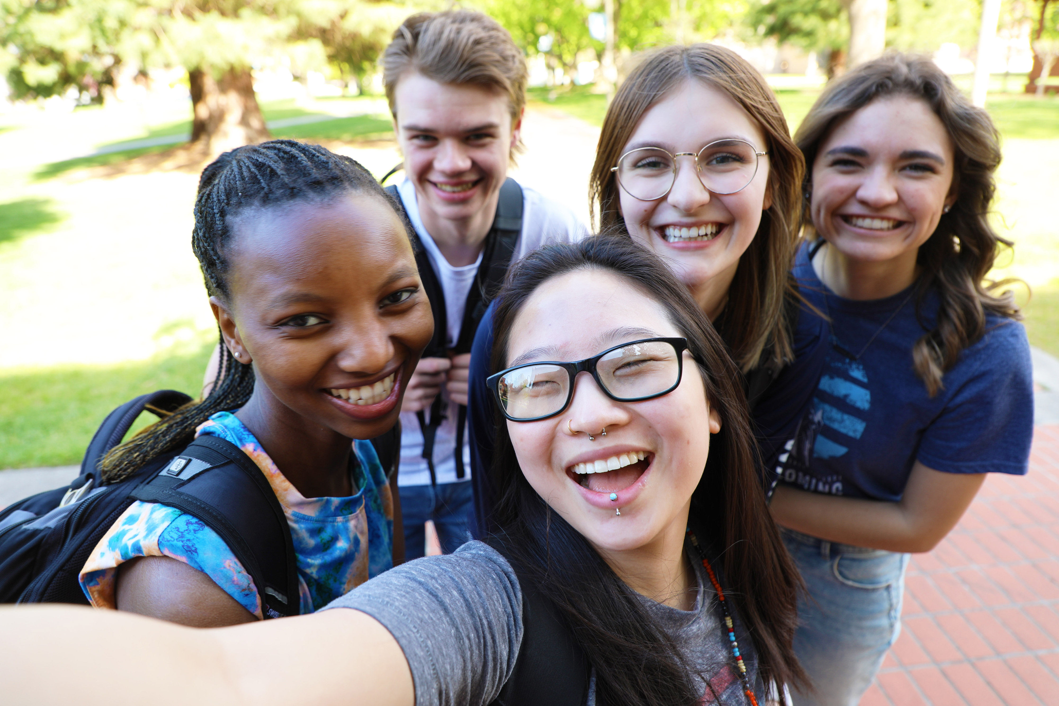 Diverse group of students