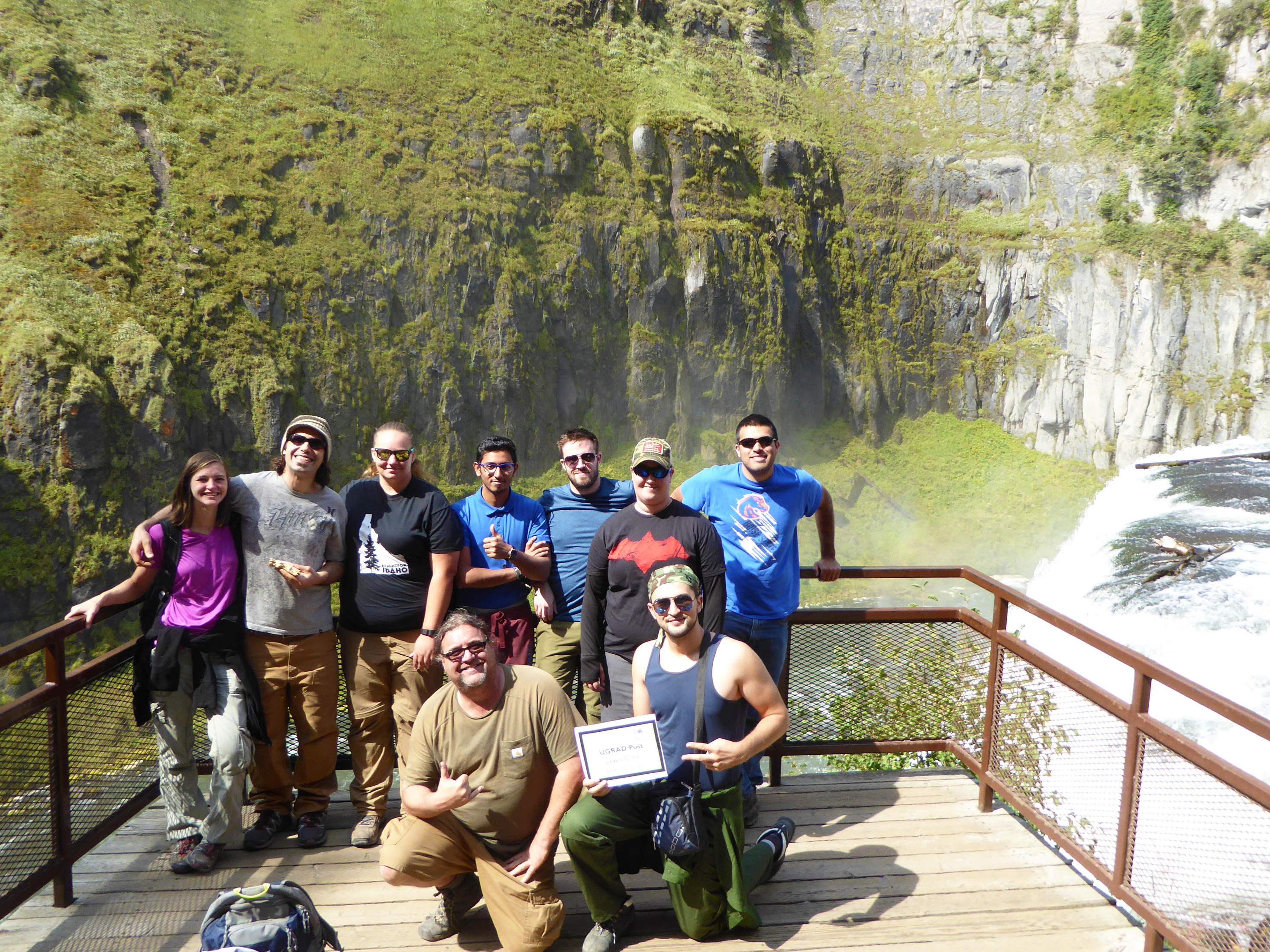 Students at Waterfall