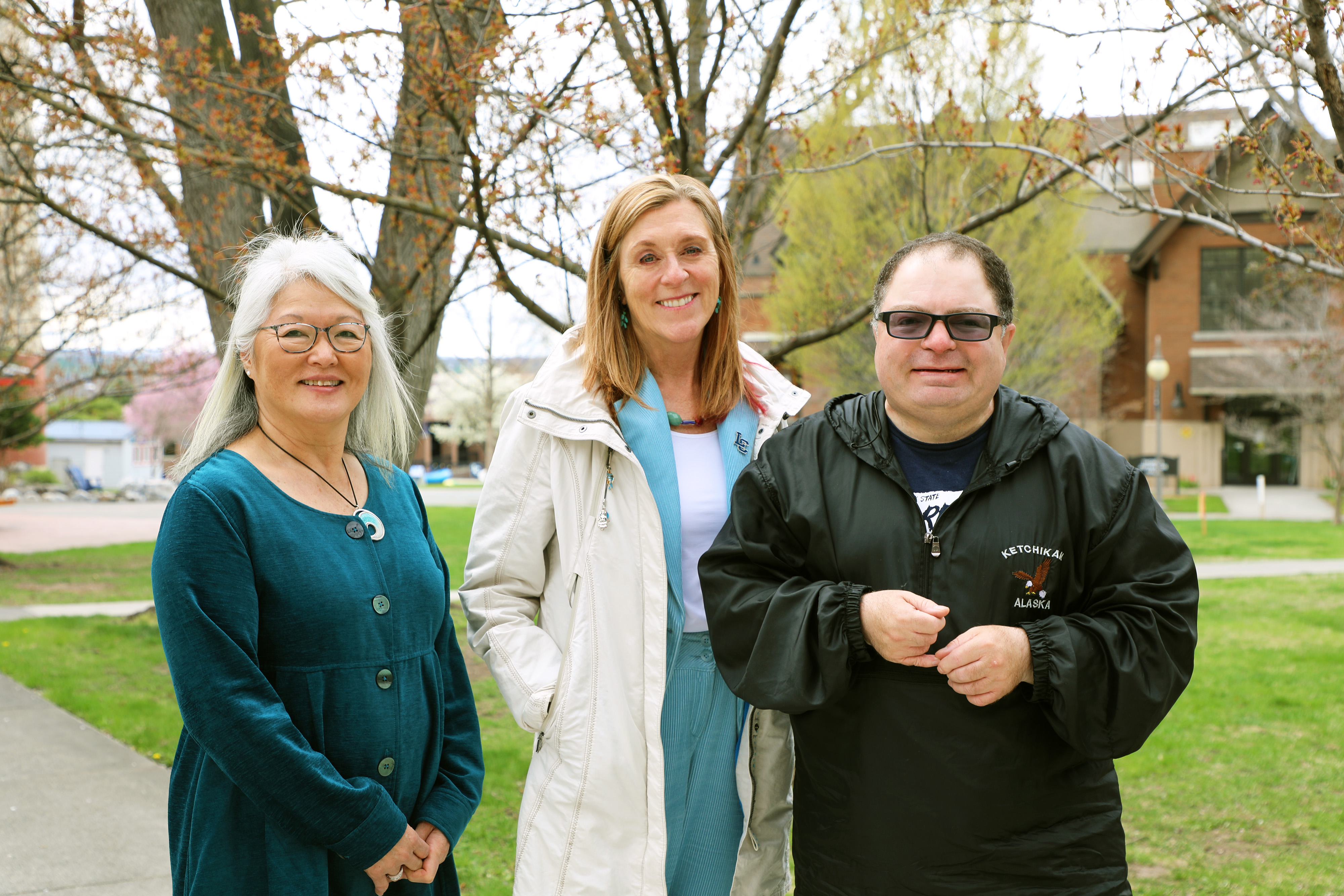 LC State president Cynthia Pemberton with David Walker
