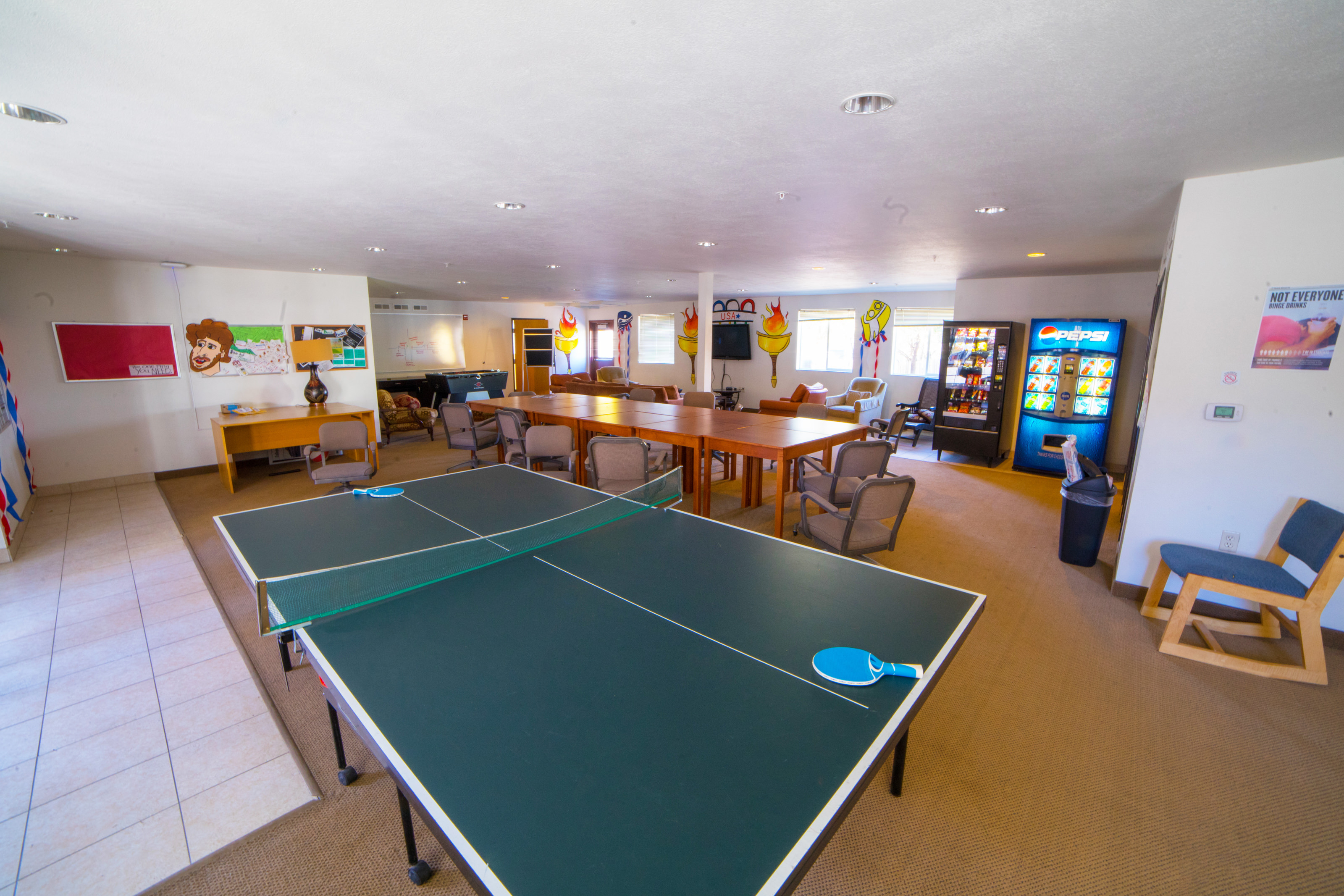 Picture of a Shared Space and Ping Pong Table