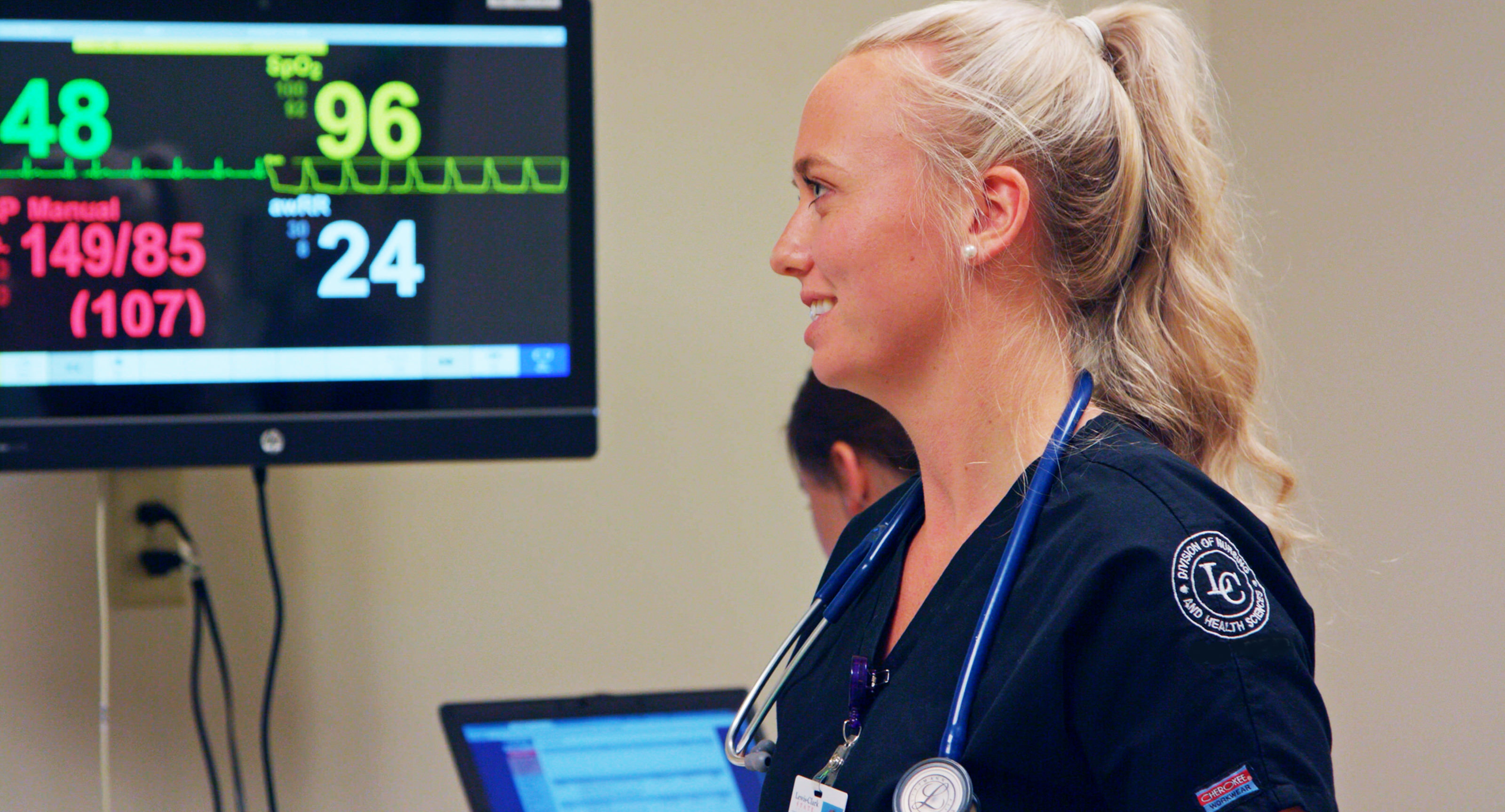 LC nursing student working on a dummy