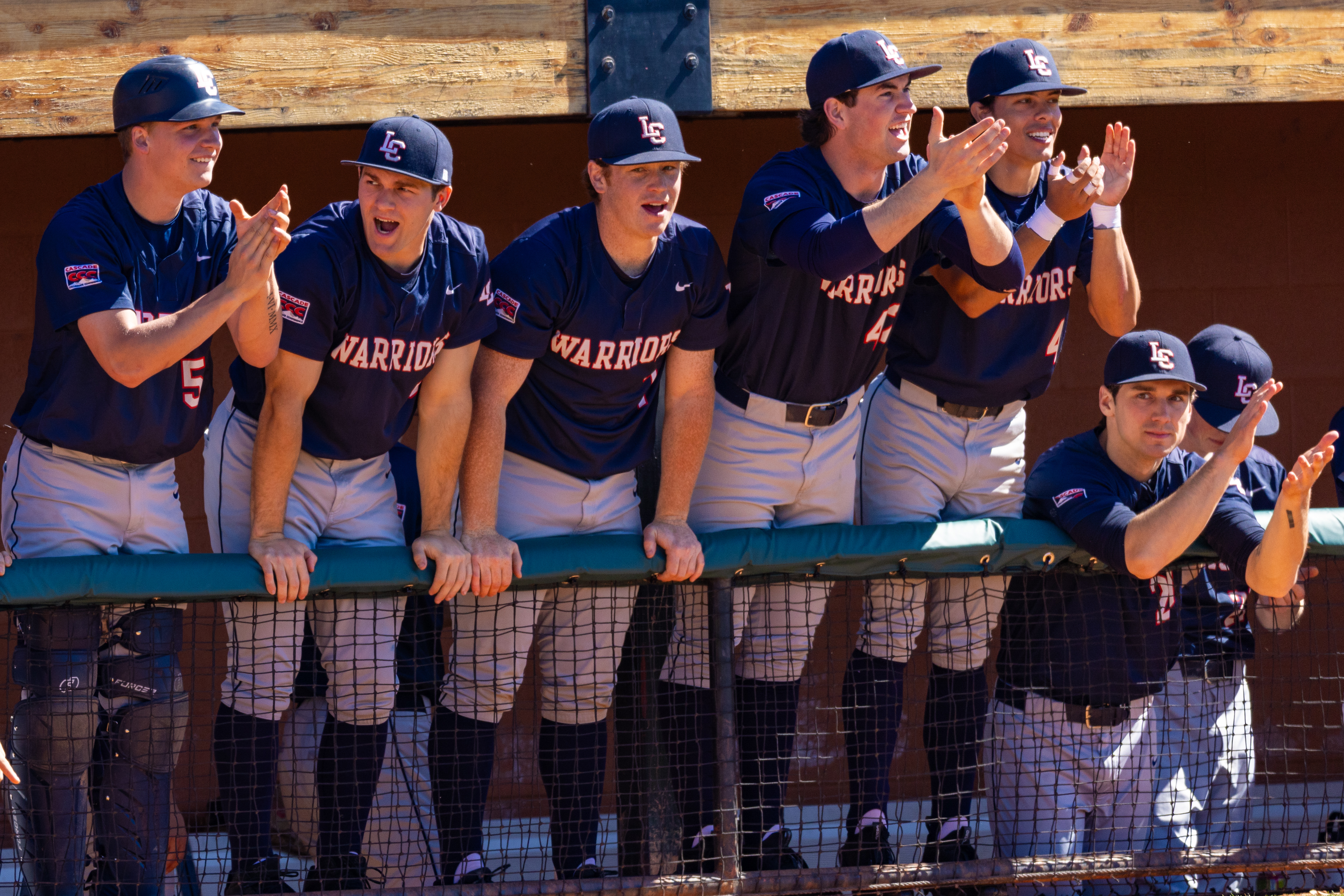 Baseball Team Cheering in dugout