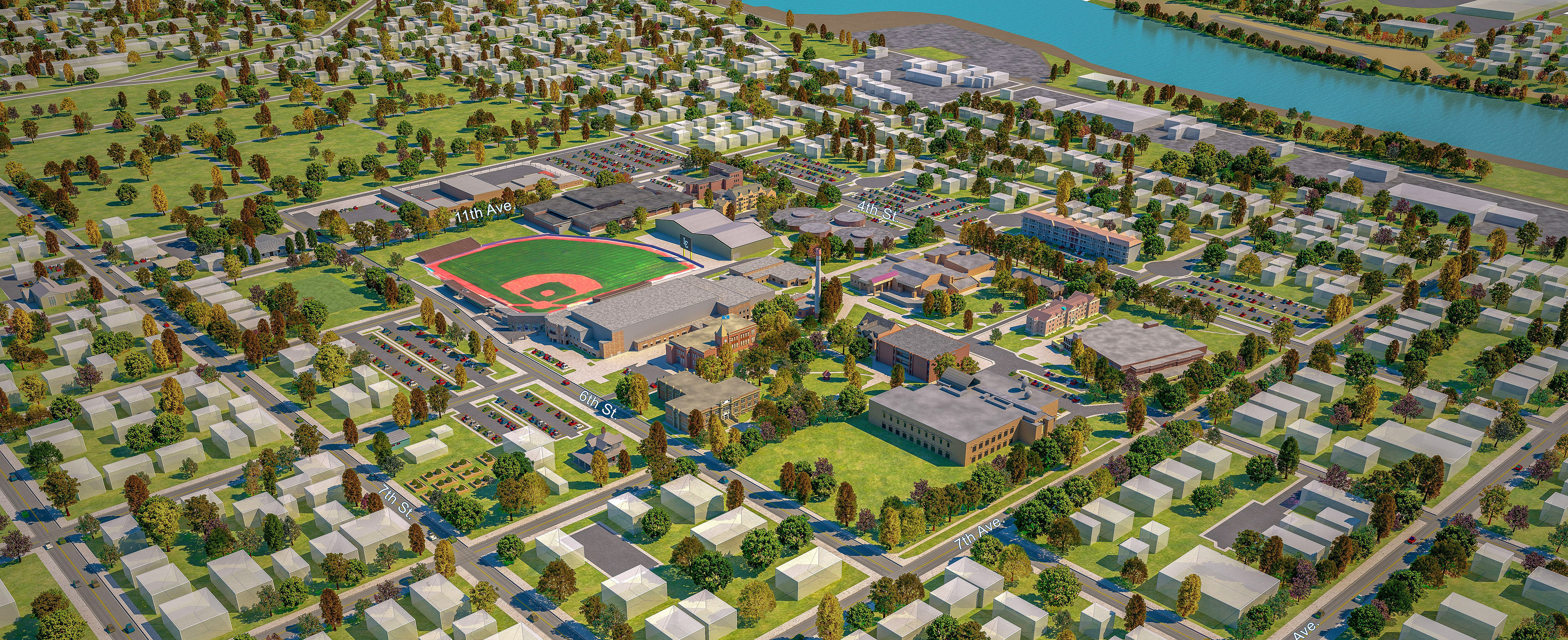 Students walking at graduation