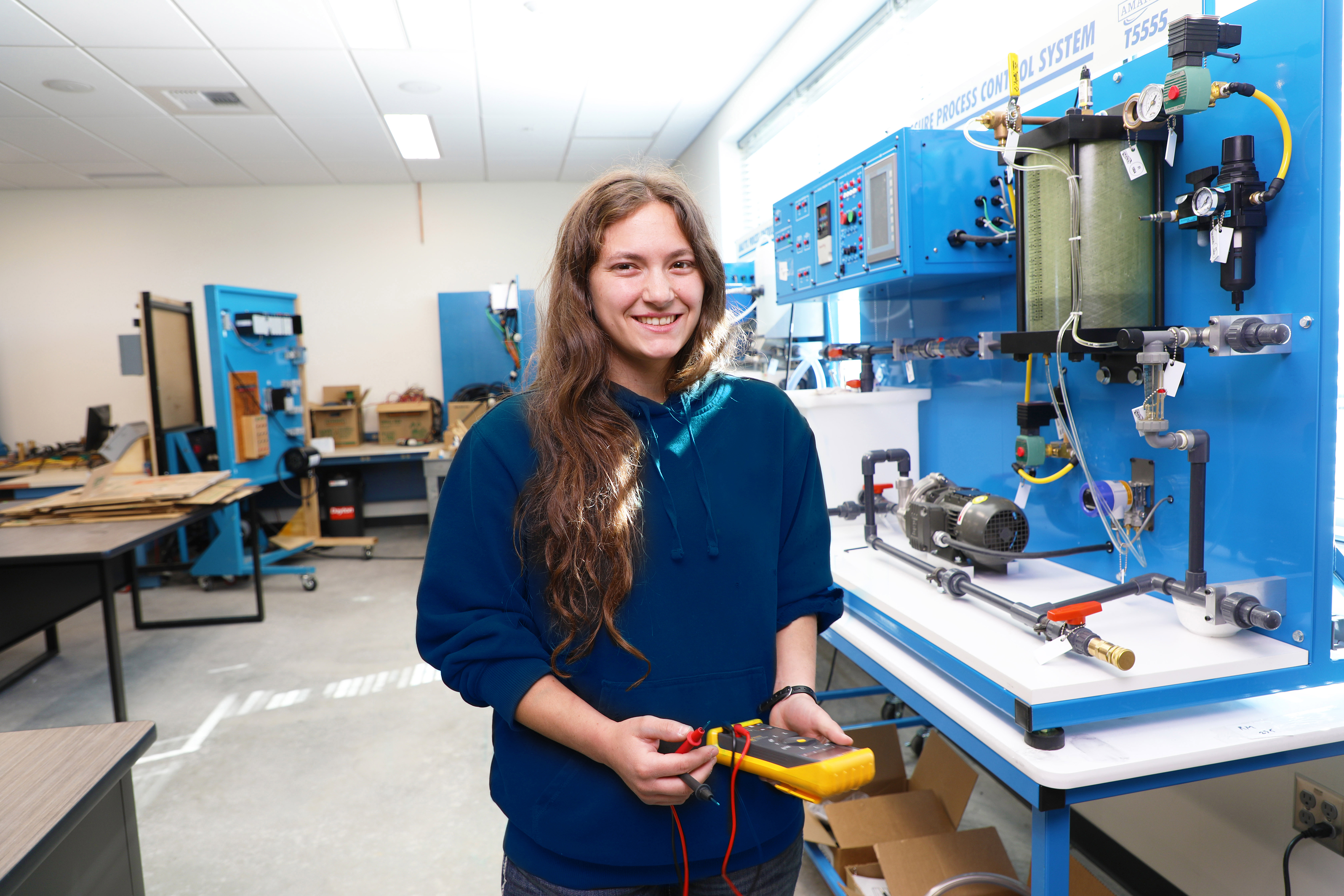 Industrial Electronics student