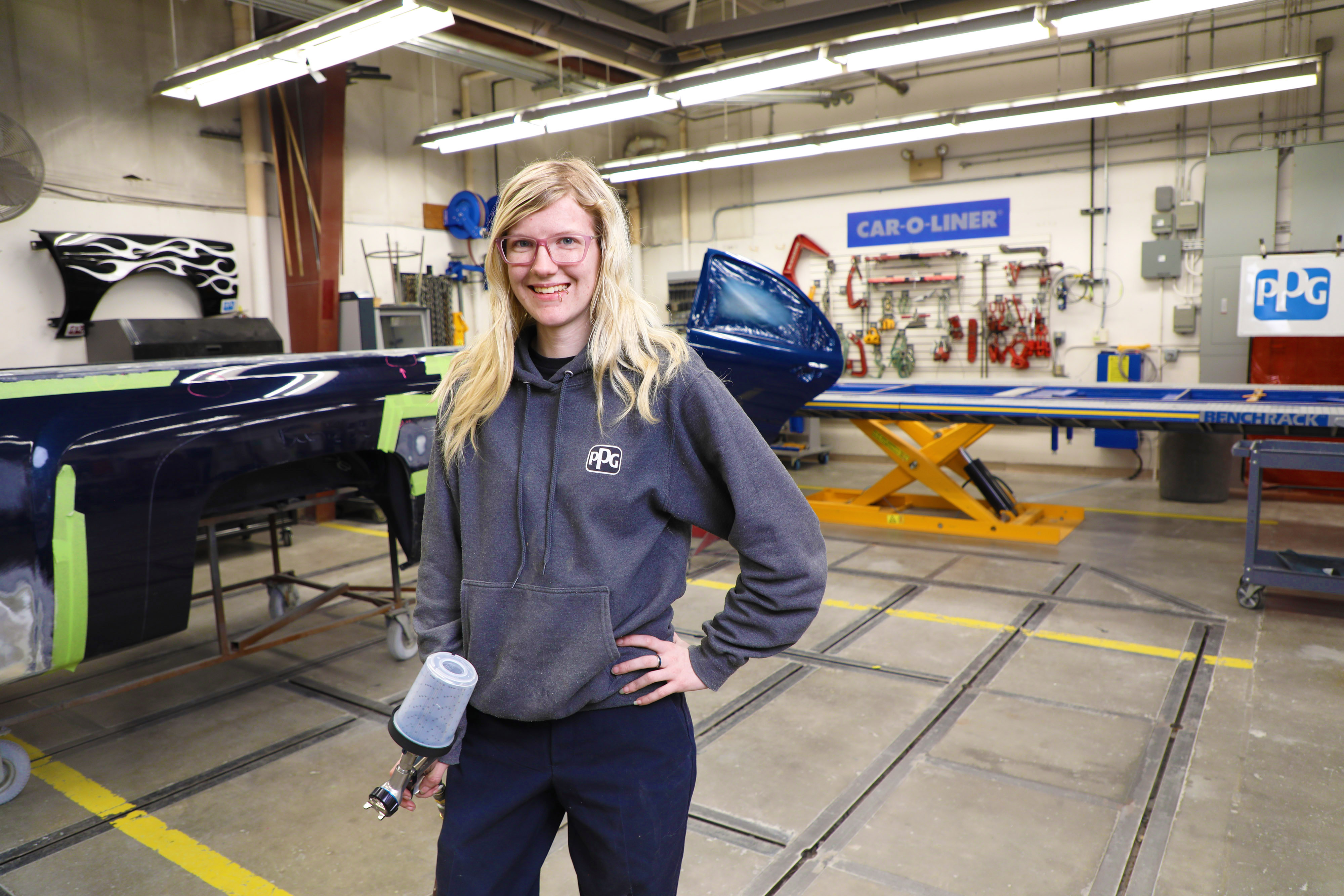 Collision repair student