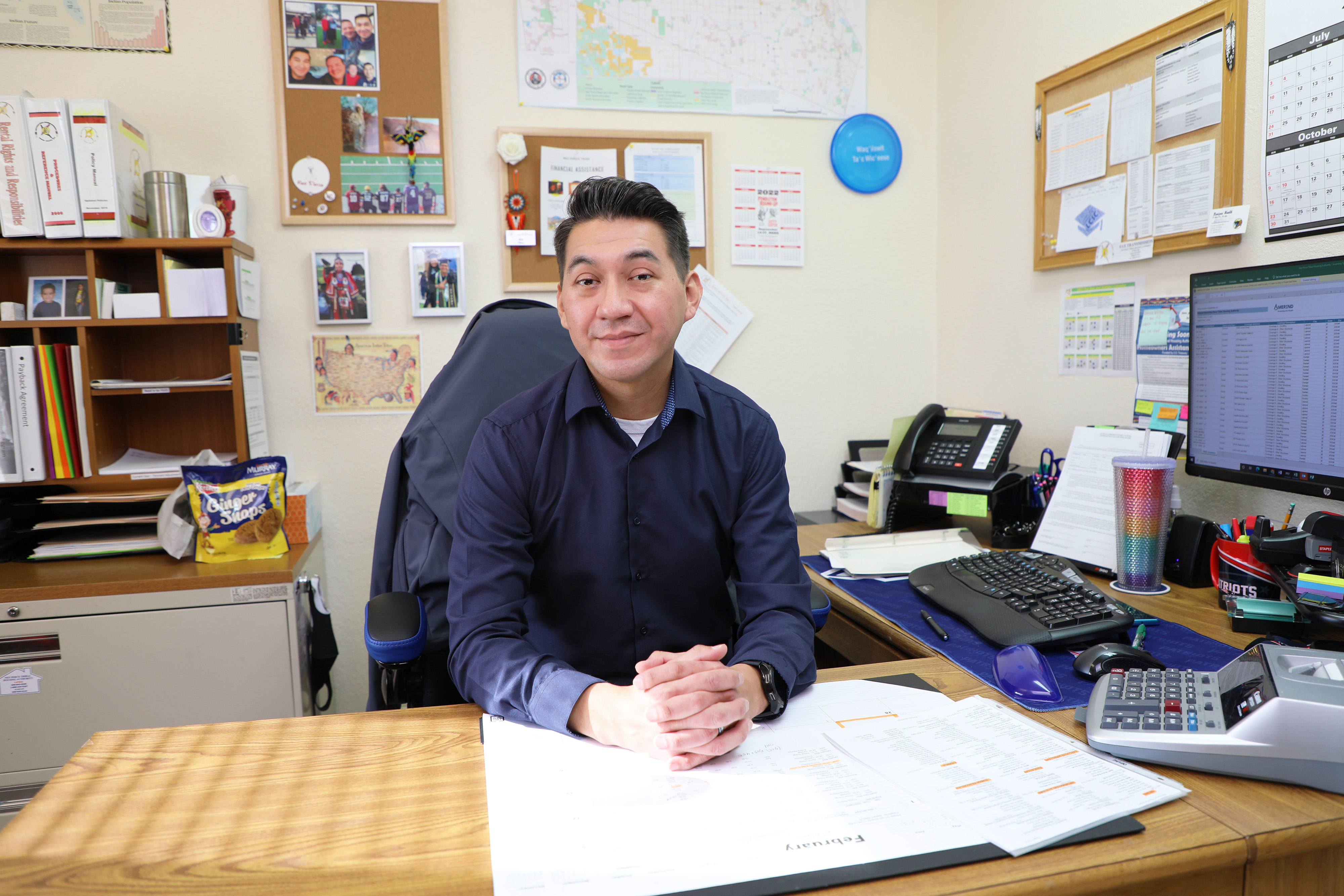 Person working at their desk