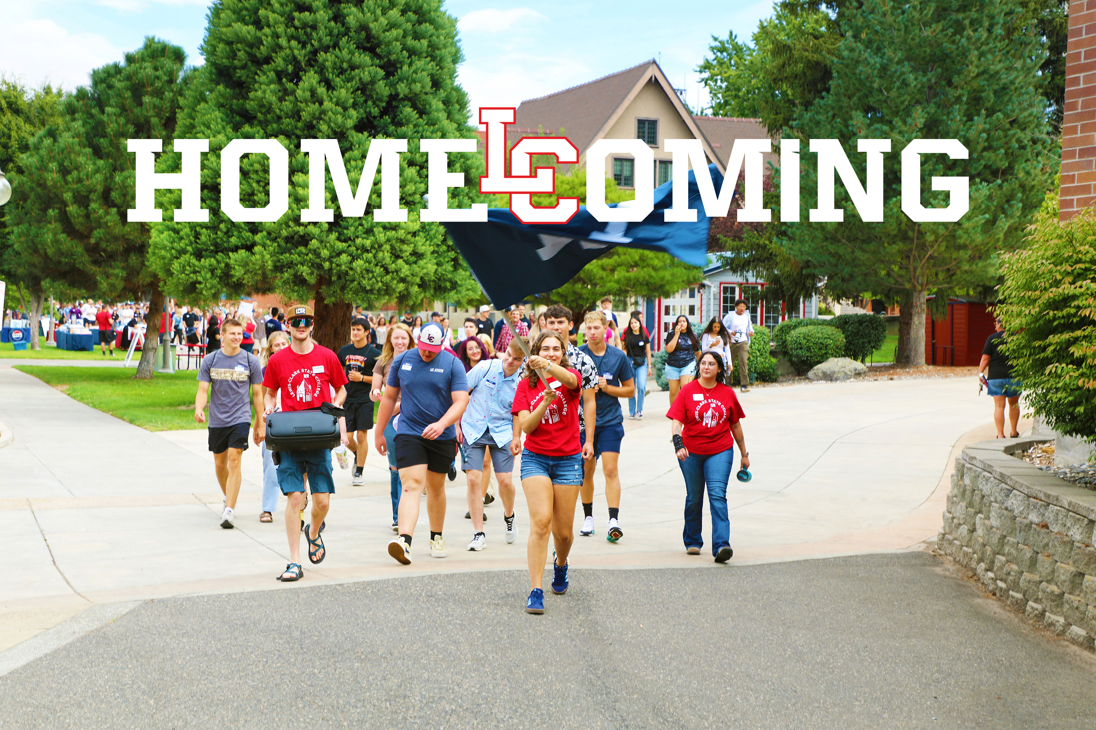 LC State Students Competing in Homecoming Shopping Cart Races 