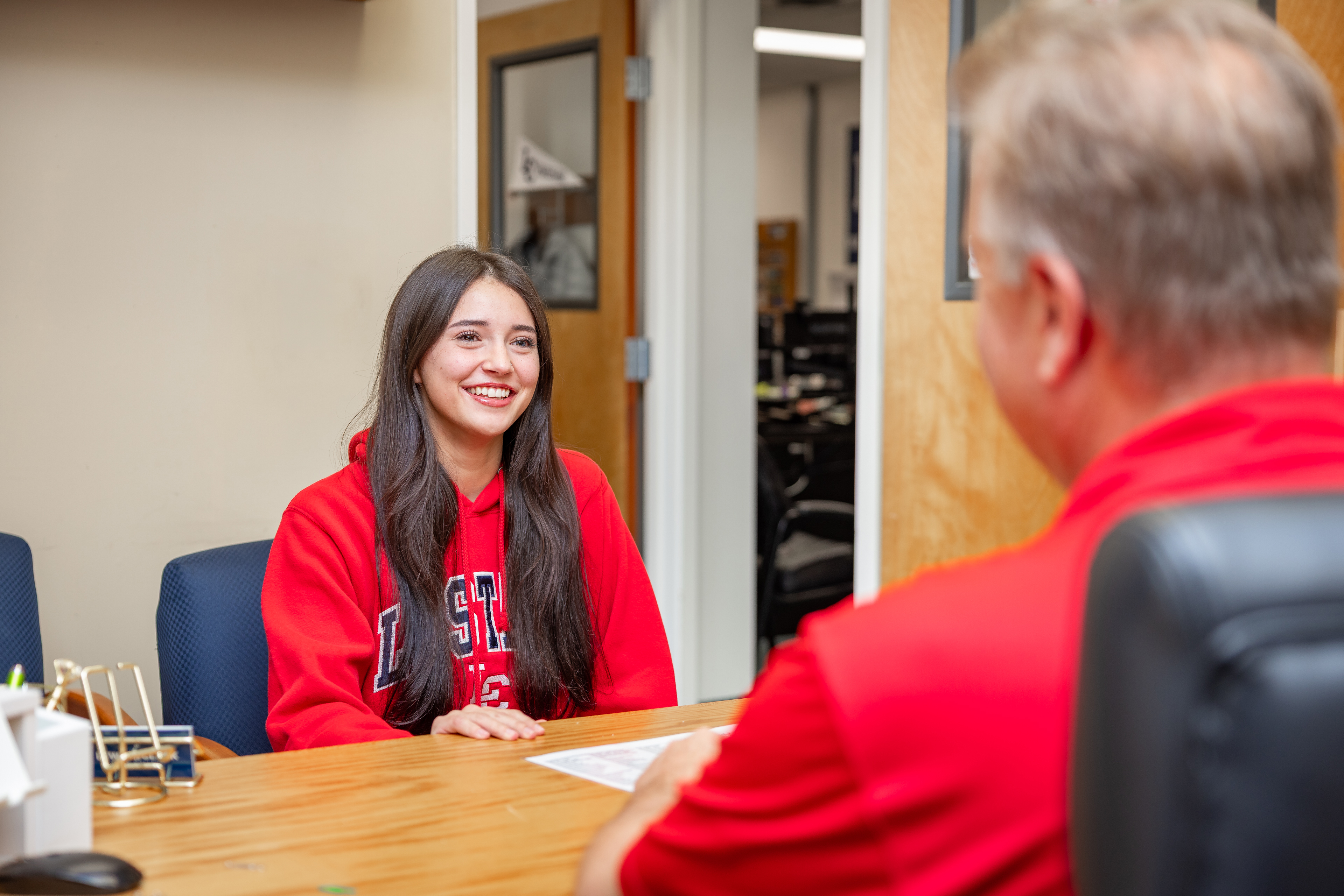 Student meeting with an advisor