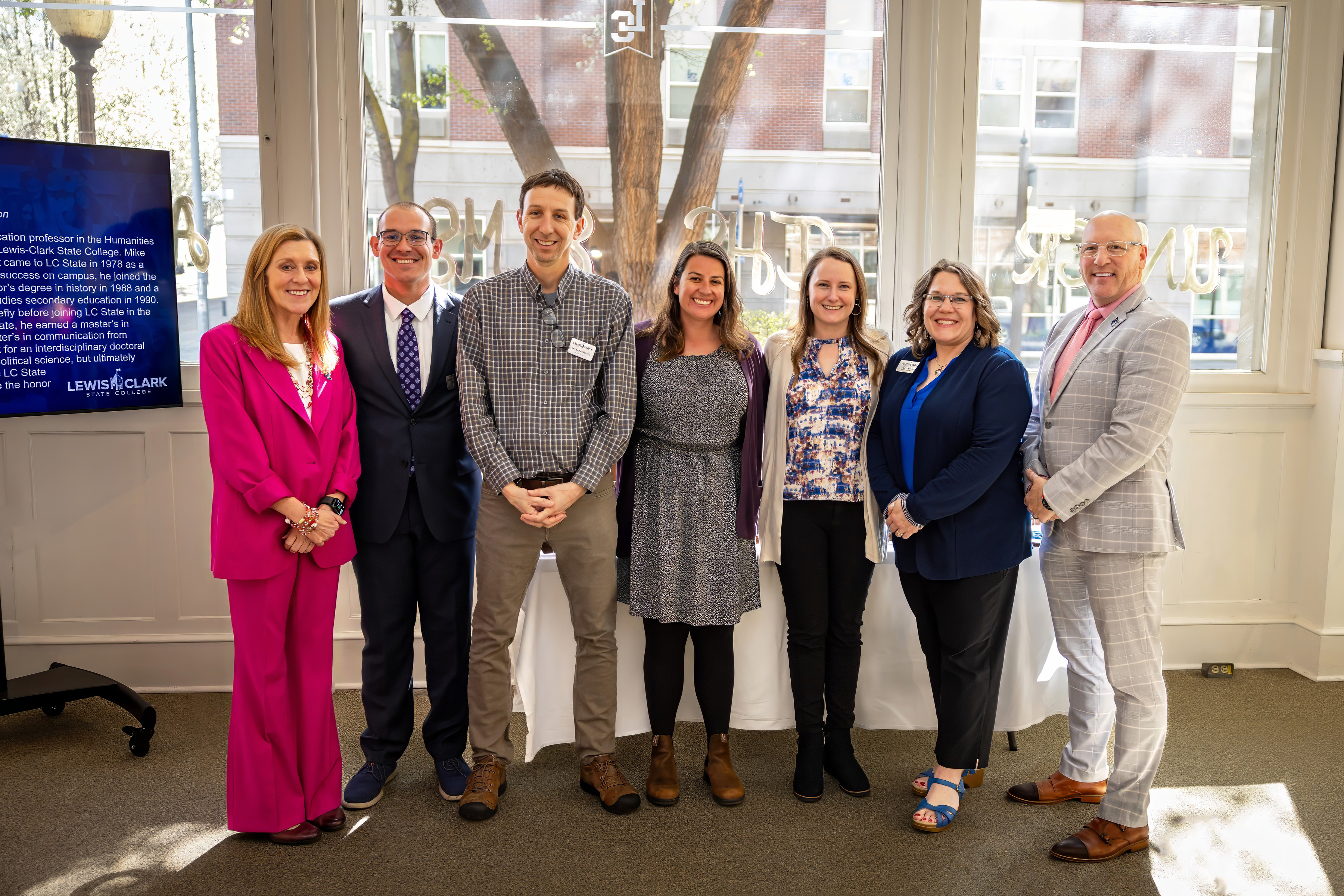 LCSC president and provost with 2026 Employee Recognition Ceremony award winners