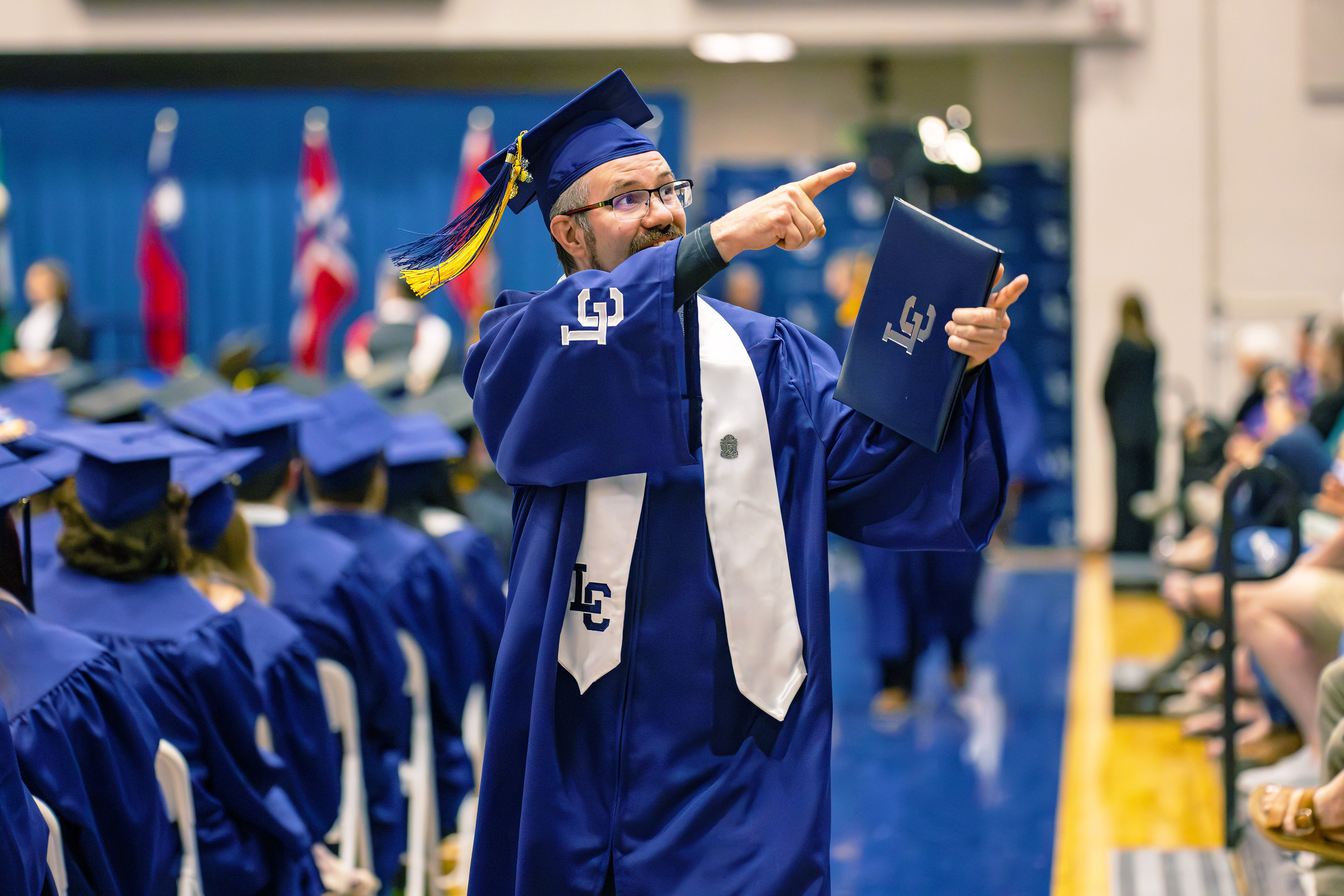 Adult learner at graduation