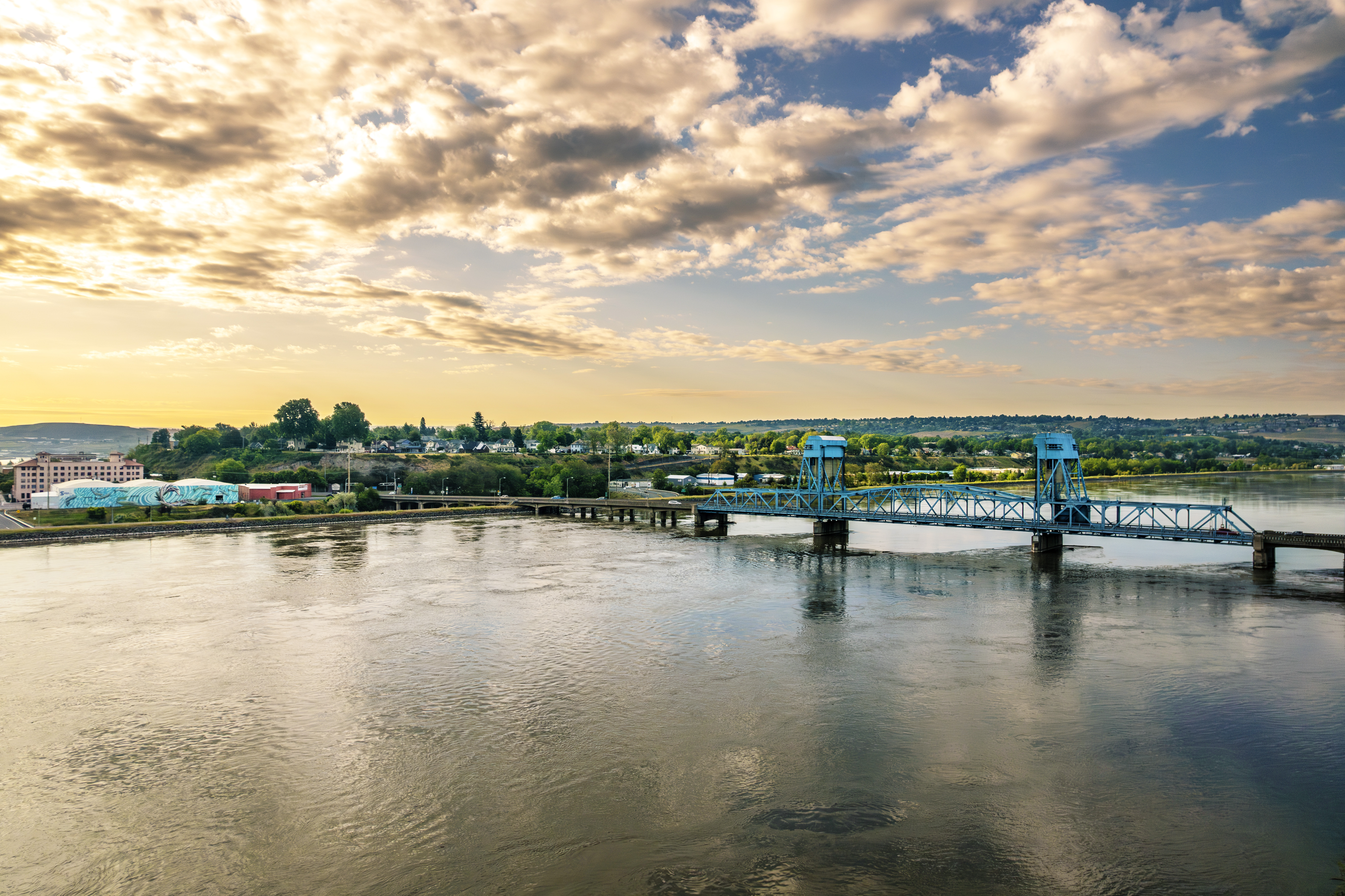 Lewiston and the Blue Bridge as seen from Clarkston